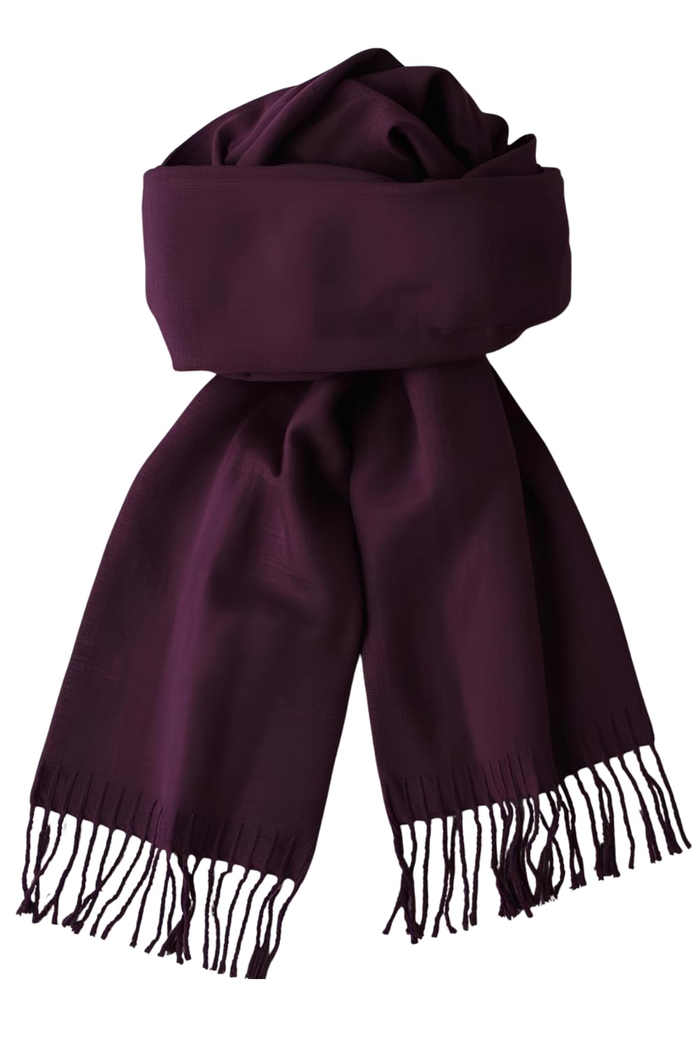 FM Trends Stylish Plain Scarf for Women & Girls | Solid Color Stole, Dupatta, Shawl | Elegant Ladies Accessory (Dark Purple, 1.8 meters)