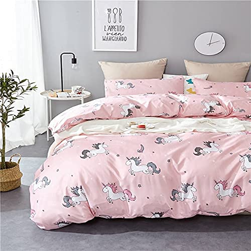 WONDERLOOK Ac Blanket/Dohar, Fabric - Polyester All-Weather 120 GSM Printed Lightweight, Size -54X84 Inches - Multi Col. Cartoon Kids (Unicorn-I, Single) Kafalo