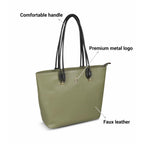Mochi Women's Green Fashionable Faux Leather Tote Bag (66-451)