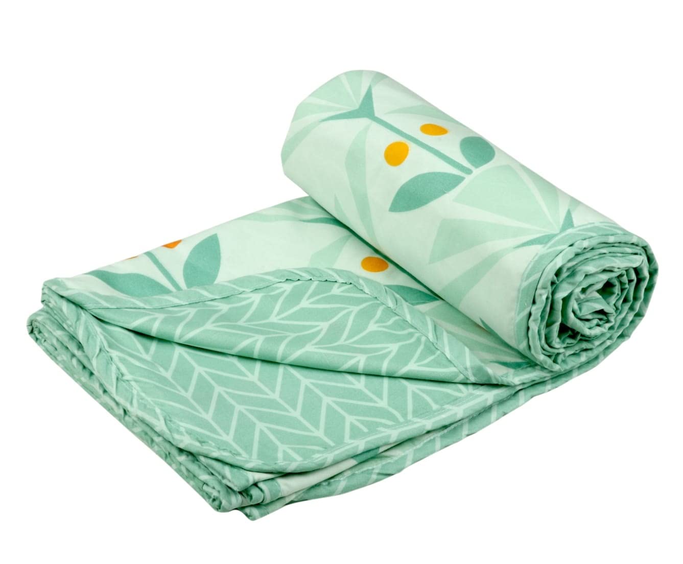 BSB Home Cotton Super Soft Brushed Microfiber Cotton 2 Layer Breathable Double Bed Dohar Lightweight Summer | AC | All Season Blanket Dohar 84X96(Inches) 213X243(CM) Flannel Dohar Light Green Kafalo