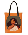 Kalankit Classic Tote Bag For Women | Canvas Printed Totes For Woman | Aesthetic Shoulder College, Office Bags For Girls | Stylish Vegan Leather Lightweight Everyday Ladies Handbag