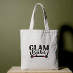 Reusable Cotton Fabric Glam Babe Makeup Print Tote Bag Ideal for Travel Shopping College & Office Use
