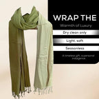 Graziemille Pure Pashmina For Women OMBRE MILITARY/GRASS XL