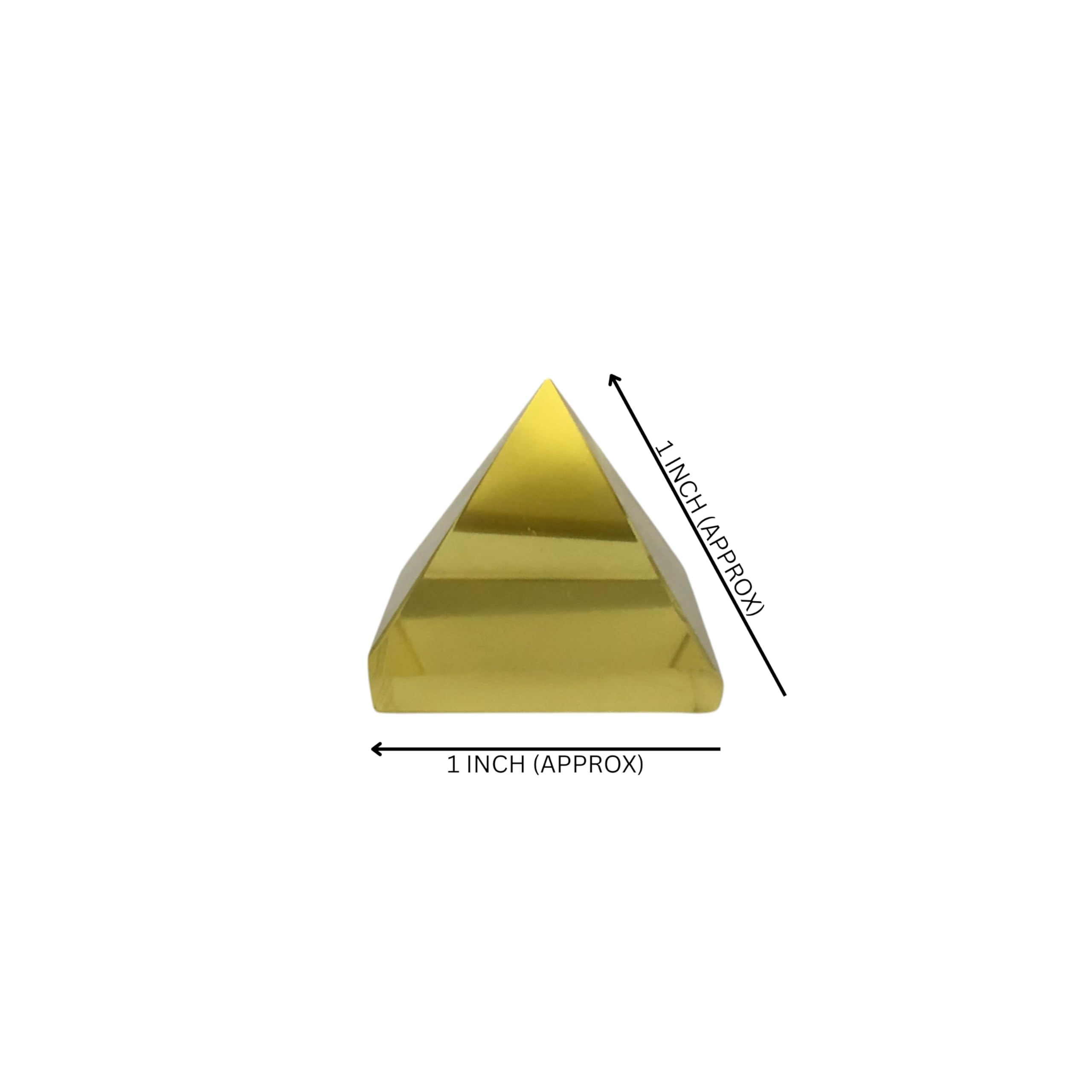 TREE MAISON CORONATING HOMES Citirine Crystal Pyramid | 1 Inch | Vastu Correction | Reiki Crystal Pyramid for Positive, Meditation| Home & Office Decor |Pack of 1