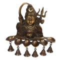 SVARUP Inch12 Inch Brass Shiva Statue with Diyas and Bells: Antique Bronze Dcor