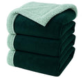 A Brand New - Umi Fleece Sherpa Blanket for Winter King Size 500GSM, Ultra Super Soft Luxury Fleece for Heavy Winter, Mid Winter & AC Room (88X90 Inches, Navy Green & White) Kafalo