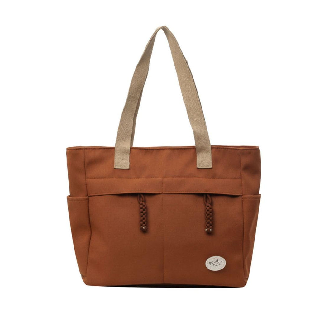 Tressential Canvas Tote Bag, HandBag for Women, Multi-Pocket Design, Casual Style for Office & College (Espresso)