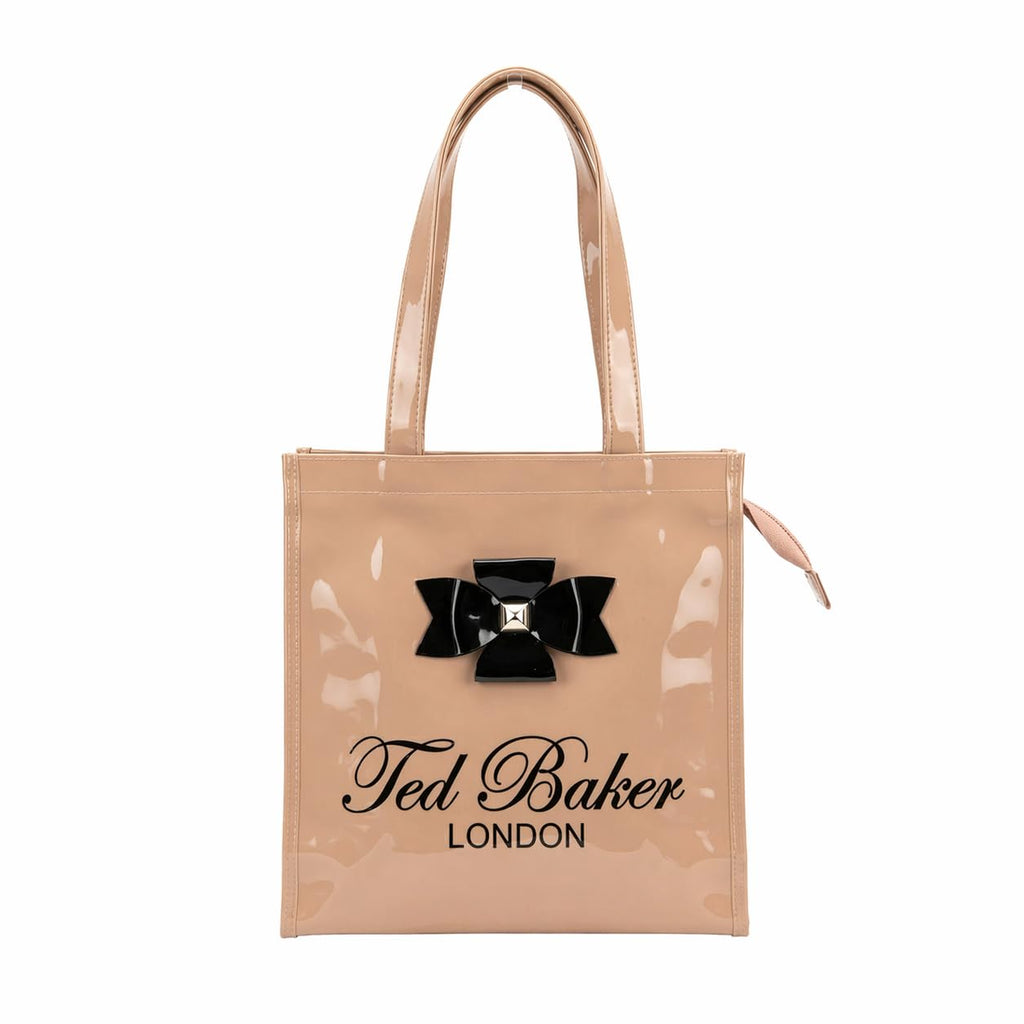 SEA MOUNT Ted Baker London Women’s Light Brown Tote Bag with Bow | Stylish Shoulder Handbag | Premium PU Leather Shopper Bag