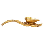Svarup Brass Oil Diya Aarti Deepak Lamp with Long Handle: Perfect for Pooja, Camphor/Kapoor Burner, Arti Dia, Handheld Puja Jyot, and Table Mandir