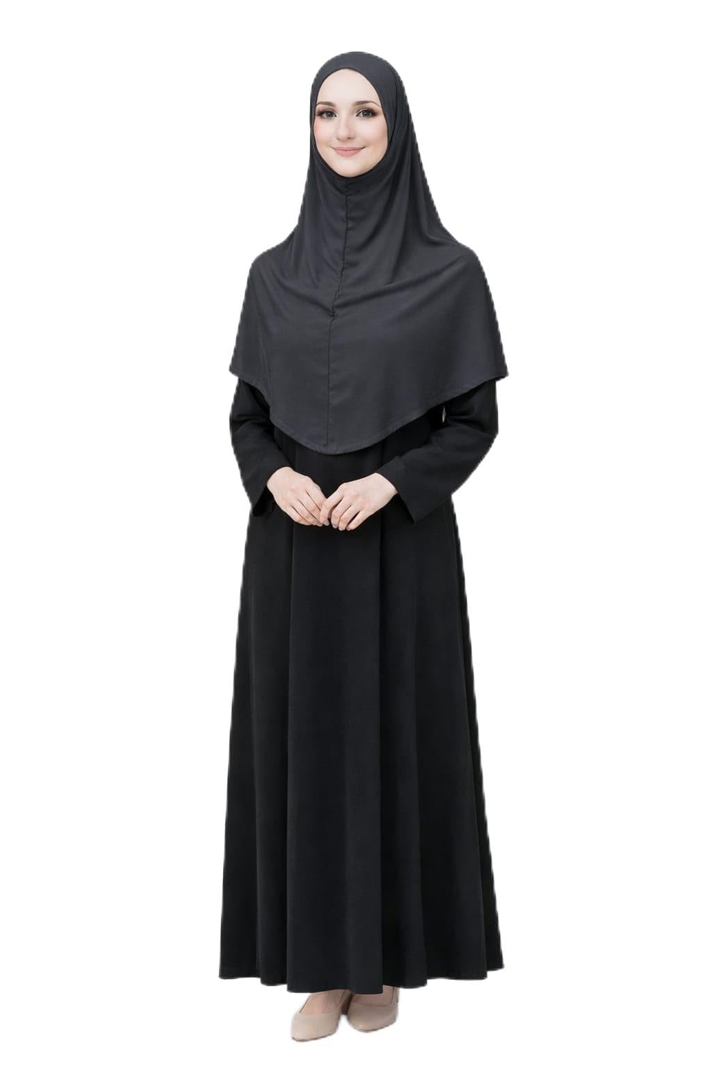 TCP TheClothesPeople : Premium Stitched Jersey One-Piece Instant Hijab for Women - No Pins Needed (Grey)