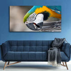 VIBECRAFTS Canvas Paintings for Living Room Drawing Room Beautiful Macaw Parrot Canvas Wall Painting Fitted With Wooden Frame For Home | Office | Living Room | Gift (PTVCH_2482)
