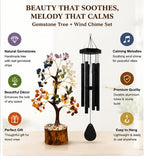 DK Twin Aura™ - Wind Chime with Seven Chakra Tree Combo for Home Decor