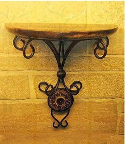 DECORASIA Beautiful Small Antique Wooden & Iron Wall Temple/Mandir for Home,Office and Other Multi Purpose Utility