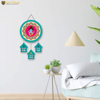 Artvibes Lord Krishna Round Shape MDF Wooden Wall Decor Items | Properity | Spiritual Decor Items | Religious Wall Art | Wall Poster | Artwork| Stylish Modern Decor Item | Gift Items (WH_7210N)