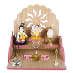 Krupasadhya Temple Model 408 Smart Temple, god Stage, mandir Engineered Wood Home Temple