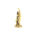KridayKraft Lord Ganesha Sitting on Moon-Shaped Motif – Handcrafted Metal Ganpati Idol for Home Temple, Office Desk, Spiritual Décor & Auspicious Gifting on Festivals