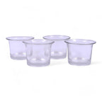 Tealight Glass Candle Holder|Clear Glass Tealight Candle Holder Perfect for Home Decor, Birthday, Wedding, Parties, Gifting|4.5 cm Diameter(Pack of 4, 4.5 cm Long Each)
