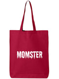 Momster Cotton Canvas Tote Bag, Red, One Size
