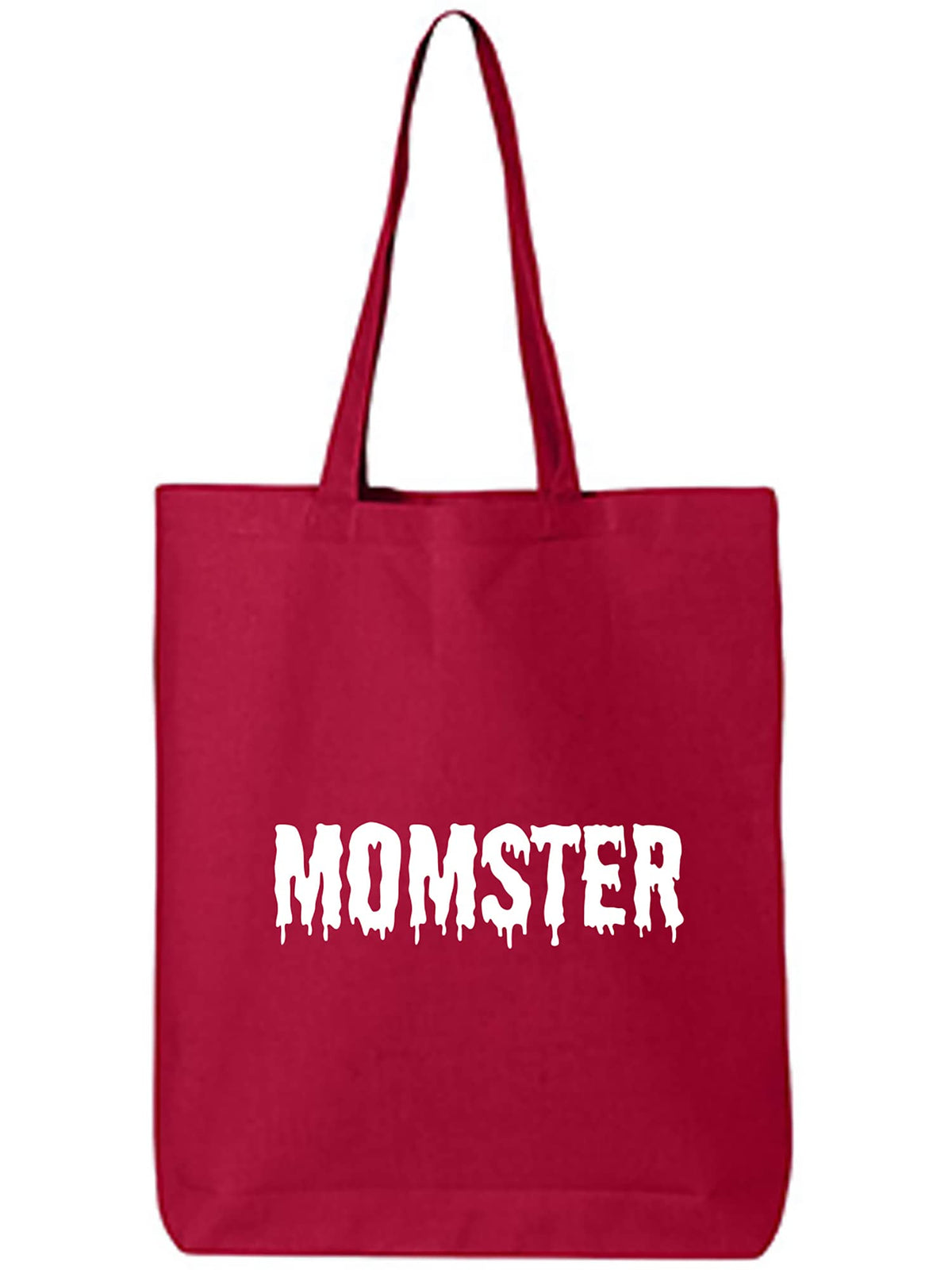 Momster Cotton Canvas Tote Bag, Red, One Size