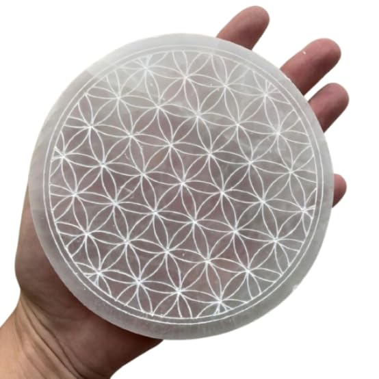 TREE MAISON CORONATING HOMES Selenite Crystal Charging Plate | 3 Inch Approx | Selenite Plate to Charge Reiki Crystal | Pack of 1