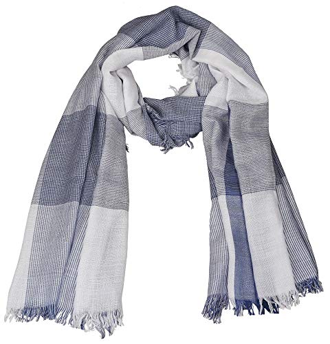 Zaina Men's and Women's Cotton Viscose Scarf Fit for All Ages (Multicolour, 90 X 180 cm)