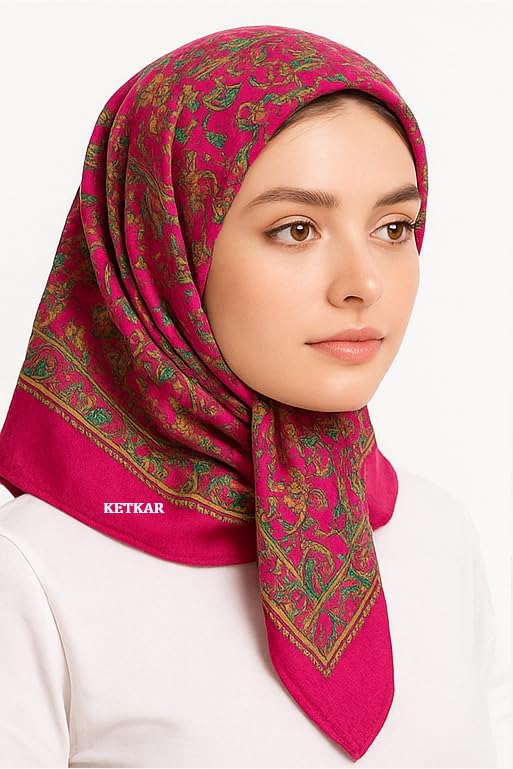KETKAR Women's Woolen Winter Scarf | Soft & Warm Cold Weather Muffler, Wrap & Shawl | Elegant Wool Blend | Pack of 1_Pink