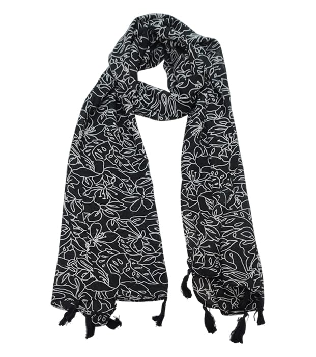 FLIHAUT Women Chiffon Georgette Printed Scarf Stole | Lightweight Soft Fashion Scarves for Girls & Women | Multipurpose Shawl & Wrap | Combo Pack of 5 (50 x 172 cm, Mixed_176)