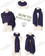 ICW Women's Premium Wrinkle Ironless Crush Crinkled Cotton Summer Hemp Scarf Stoles Shawl head scarves for girls
