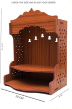 FIRKIRI Beautiful MDF Wooden Temple/Home Temple/Pooja Mandir/Wall Hanging and Table Top Home Mandir Temple/Home Decor Beautiful Wooden Temple (Wooden Bell)