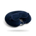 AGS MART Neck Pillow Eye Mask Combo Airplane Travel Pillow with Comfortable Velvet Sleeping Eyemask Head Rest Pillow (Grey)