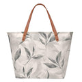 The Purple Tree Womens Oversized - Leafy Tote Bag Zip, College Bag, Travel & Daily Use, Gifts - Large Capacity Handbag - Contemporary, White