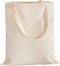 Breezy Blends Canvas Tote Bag for Women, Plain Tote Bag for painting with Zipper, Reusable Multi-Purpose Cotton Bags for School/Gym/Shopping (Zipper, Pack of 6)