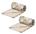 COZY FURNISH Super Soft Brushed Microfiber Cotton 3 Layer Breathable Set of 2 Single Dohar Lightweight Warm Bed Dohar 57X87(Inches) 144X220(CM) All-Weather 120 GSM AC Dohar Blanket Kafalo