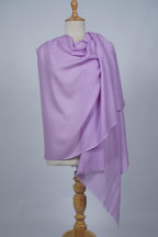 VIC Cashmere Fine Wool Plain Hand-Dyed Stole – Soft, Lightweight Luxury Wrap | Size 70x200cm | VIC-CMS-PLHD04 (Purple)