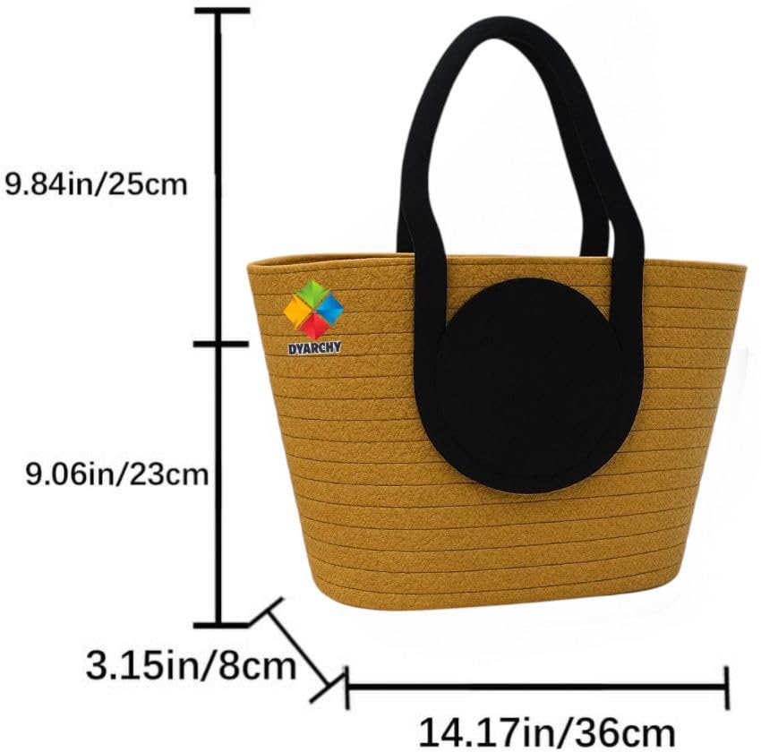 DYARCHY Cotton Rope Woven Tote Bag, Large (MULTI) ZIPPER BAG (COLOR 34)