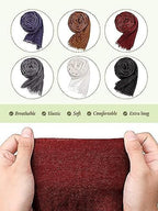 ICW Women's UV Protection Premium Light Weight Wrinkle Ironless Crinkle Cotton Hemp Summer Scarf Stoles Shawl head scarves for girls (Skin)