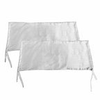 Trance Home Linen 100% Cotton 16X32 Inch 200Tc Striped Bolster Cover | Round Bed Side Long Bolster Pillow Cover To Fit 24 Length 9 Dia | Pack Of 2 Bolster Cover Only (16X32 Inch, White, 2 Piece)