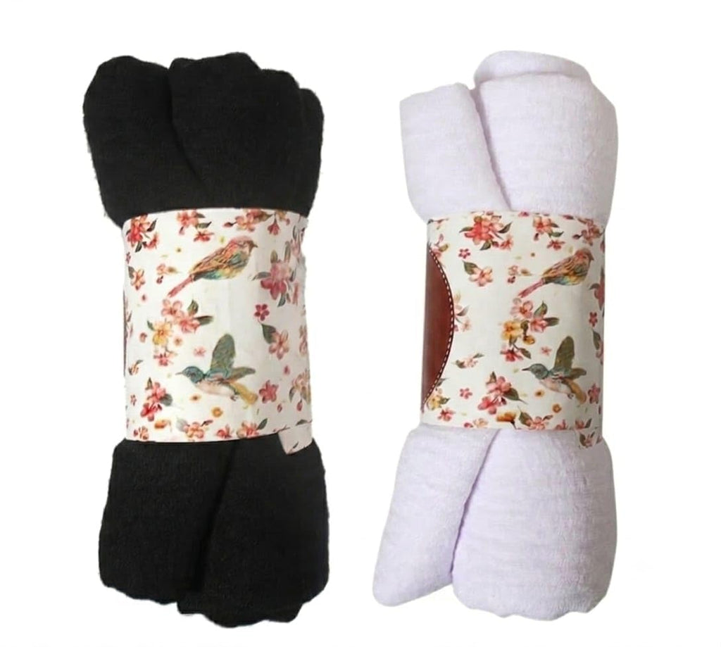 IBA ISBA COLLECTIONS Women's Crinkle Cotton Scarf, Stoles, Hijab (80 x 190 Cms) (2pcs B&W)