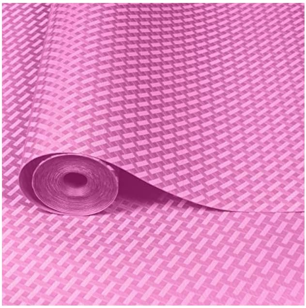 GripEasy Eva Multipurpose Shelf Liners Mat Roll - 45 Cm X 3 M For Kitchen Drawer, Cupboard, Dining Table, Almirah (Check Texture Pink) Kafalo