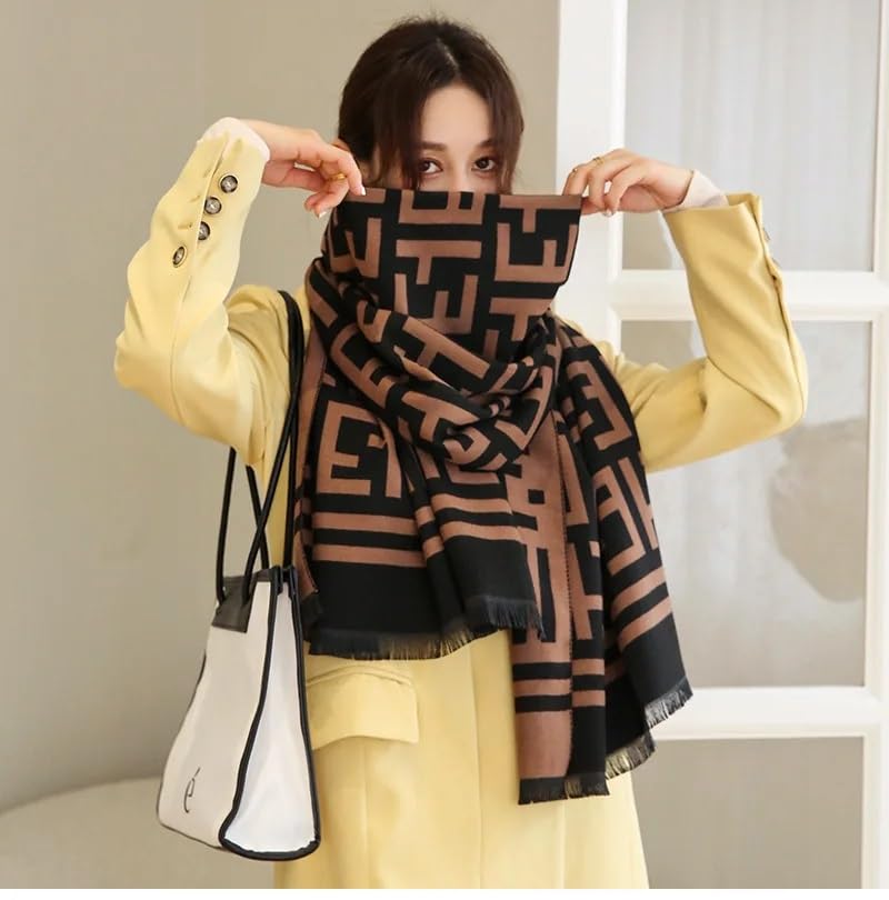 HSR Luxury Cashmere Warm Scarf Brand Shawl Pashmina Wrap for Women