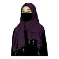 URSHIA HEART PEARL LATKAN HIJAB FOR WOMEN 80 CM BY 180 CM SCARF (DARK PURPLE) FOR Female