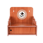 Lakhaji Christian Wooden Wall Hanging Temple for Home and Shop,Office and Home showpiece Temple (Orange-2)