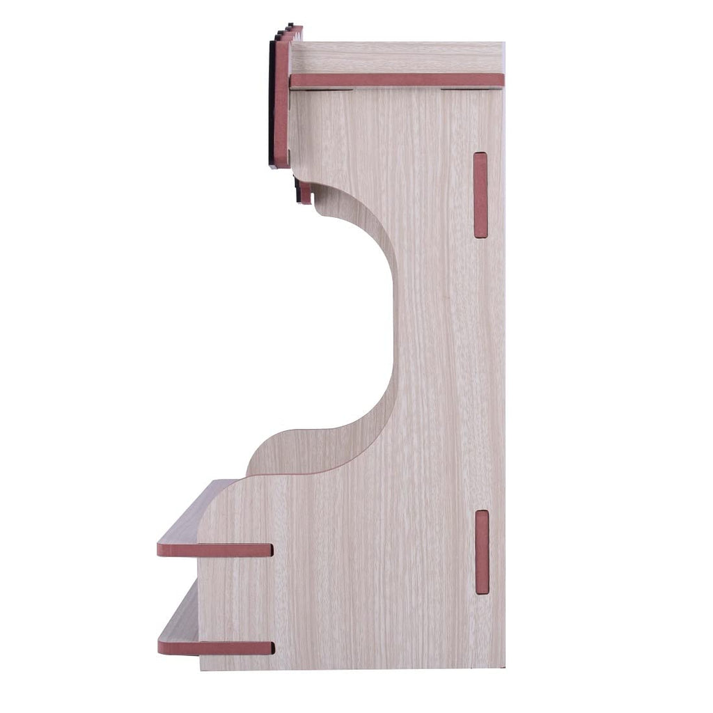 CrazyInk Wooden Temple Beautiful Design Plywood Mandir for Home and Office (27 x 17 x 38 Cm) (White)
