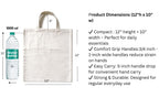 GRAICOT 100% Cotton Tote Bags (Pack of 4, 16x14 Inch) - 150 GSM Medium Size Eco-Friendly Unbleached Canvas Tote Bag for Grocery Shopping, Storage, DIY Painting & Craft