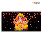 VIBECRAFTS Canvas Paintings for Living Room Drawing Room Ganesha Sculpture Canvas Wall Painting Fitted With Wooden Frame for Home | Office | Gift (PTVCH_2410)