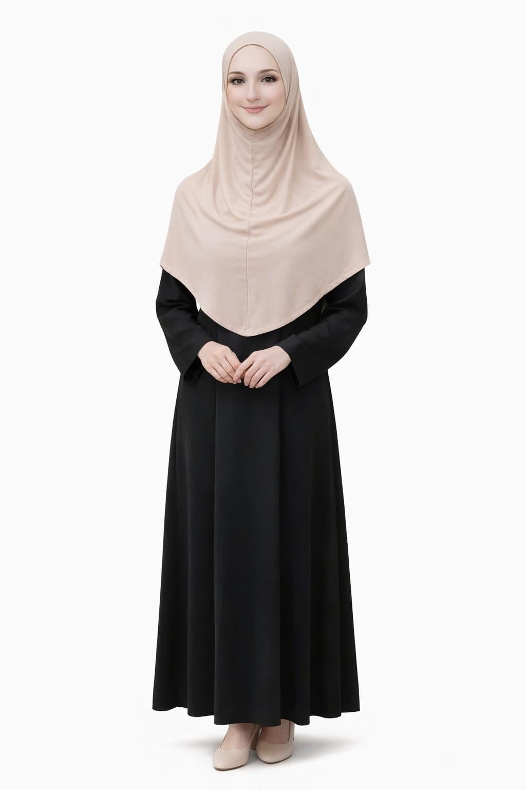 TCP TheClothesPeople : Premium Stitched Jersey One-Piece Instant Hijab for Women - No Pins Needed (Navy)
