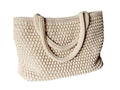 I.F.H CROCHET Crochet Bag Tote crochet purse woman, shopping bag, summer bag beach bag, handbag, shoulder crochet bag colour white