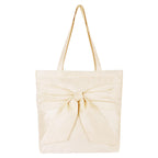 MASQ Cute Genes Foldable Reusable Tote Bag for Women with Zip & dual inner Pockets | College Bag for Girls | The Big Bow Design Tote for College, Shopping, Travel & Beach | Multi-Purpose Sturdy Bag
