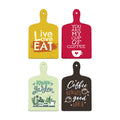 Artvibes Live Love Eat Printed Wooden Wall Hanging for Kitchen | Cafe | Restaurant | Dining Room | Quotes Decor Item | Wall Poster | Food Quotes Decoration | Gift Items | Gifts (WH_5605N), Set of 4