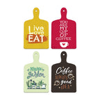 Artvibes Live Love Eat Printed Wooden Wall Hanging for Kitchen | Cafe | Restaurant | Dining Room | Quotes Decor Item | Wall Poster | Food Quotes Decoration | Gift Items | Gifts (WH_5605N), Set of 4